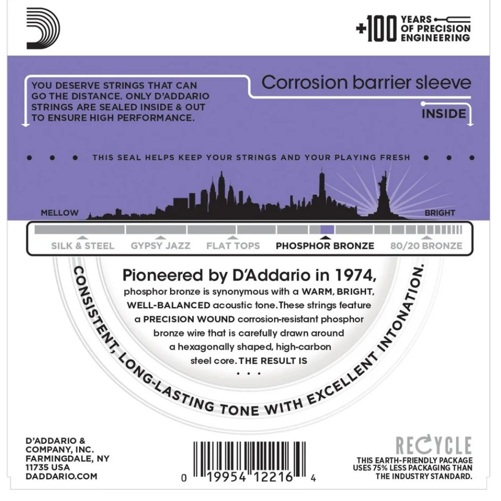 Cuerdas D'addario Phosphor Bronce EJ26