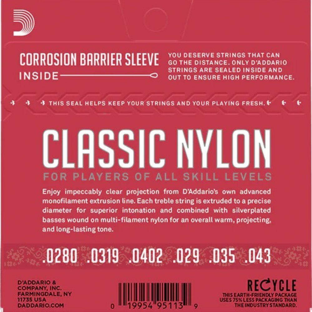 Cuerdas D'addario Naylon Classic EJ27n