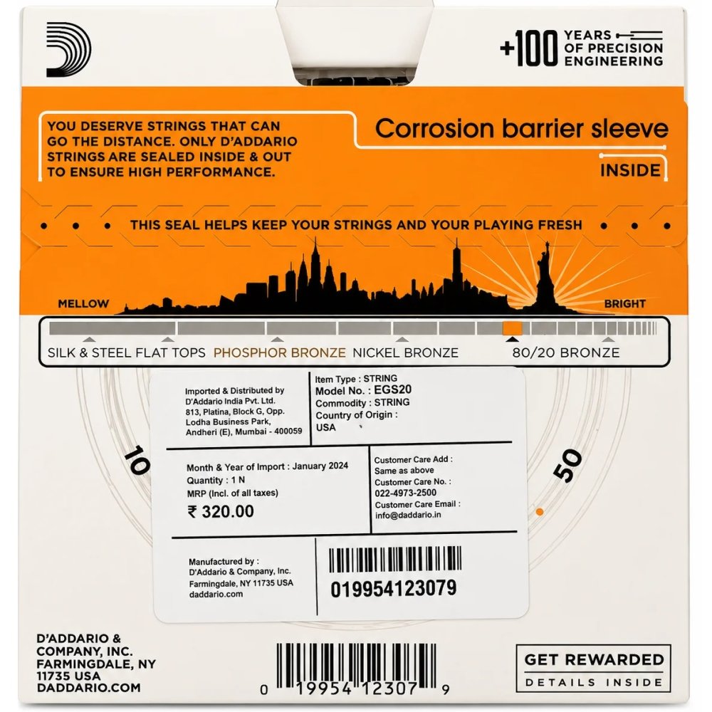 Cuerdas D'addario Bronce Acustic Ez900 