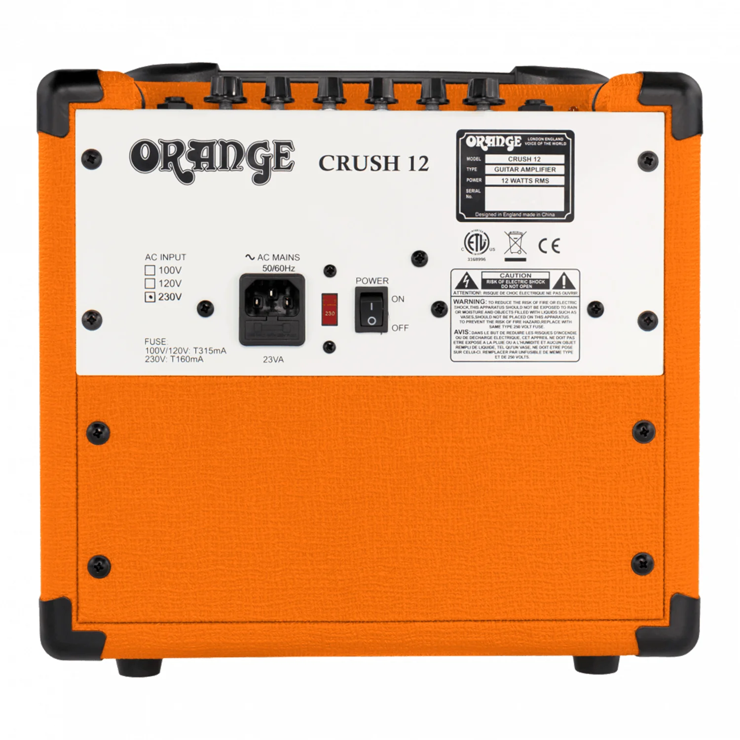 Amplificador Orange Crush 12 Combo De 12 Watts P/Guitarra