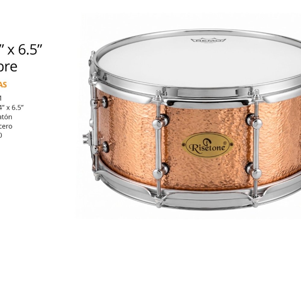 Risetone Simphony Tarola Rock Serie Cc05 Latón Cobre